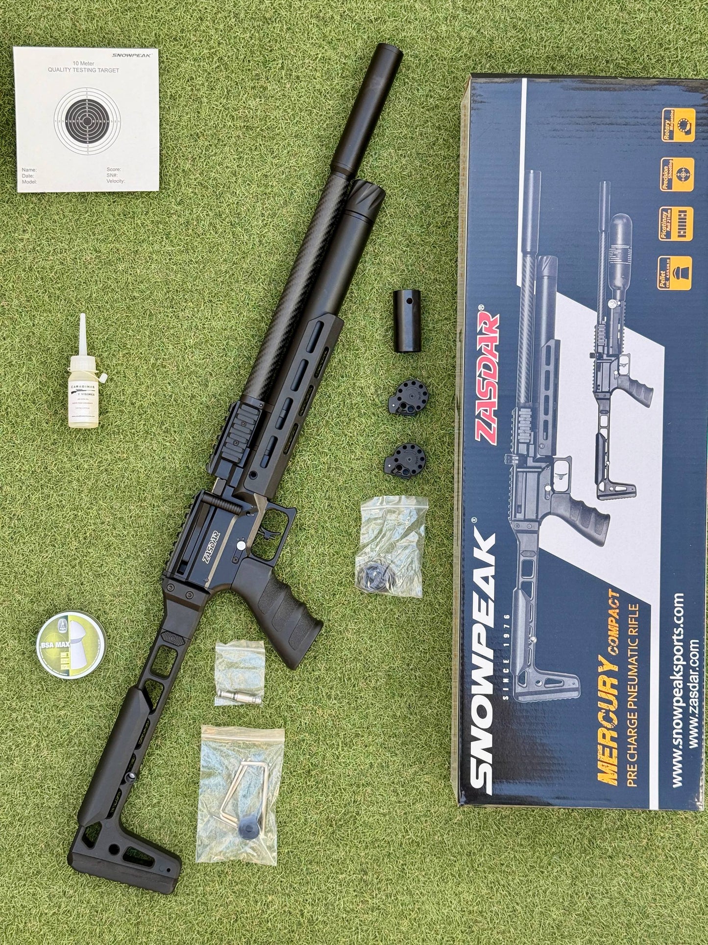 Snowpeak AP900 Mercury Compact carabina PCP plegable con accesorios