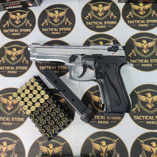 Pistola traumática Ekol Firat Magnum K 9mm cromada con cargador y munición - Tactical Store Perú