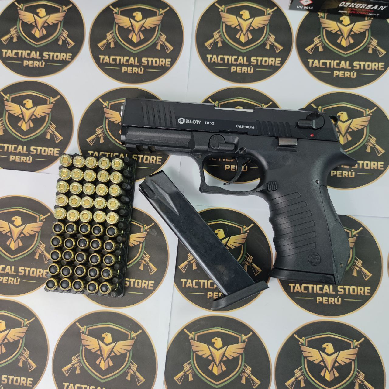Pistola traumática Blow TR 92 9mm con cargador y munición - Tactical Store Perú